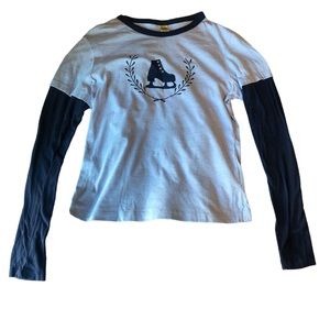 Kids Medium Ice Skating Long Sleeve Tee Shirt